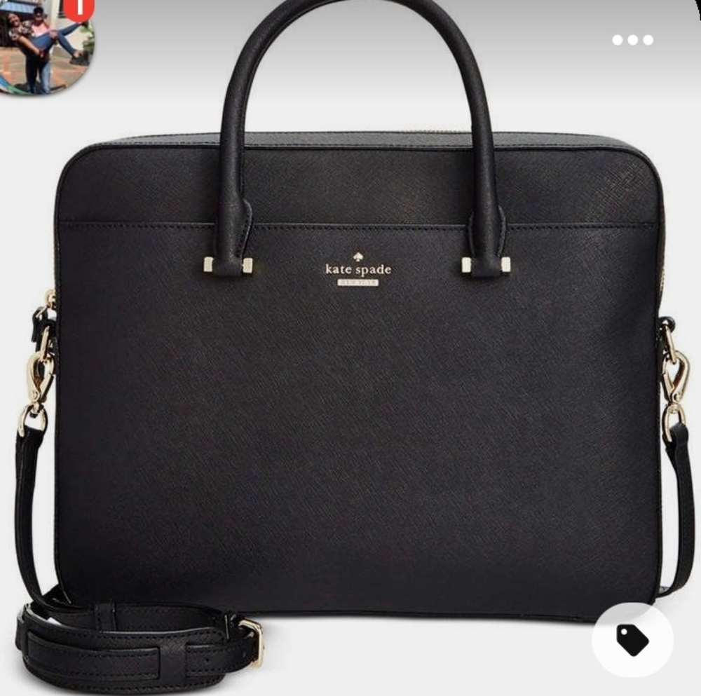 Kate Spade New York Saffiano laptop bag 13"lthr.